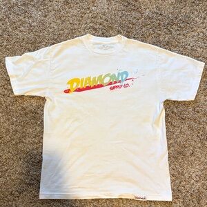 Diamond Supply Co. White Tee with Vibrant Logo